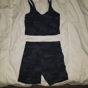 Lululemon High Rise Short And Crop Tank